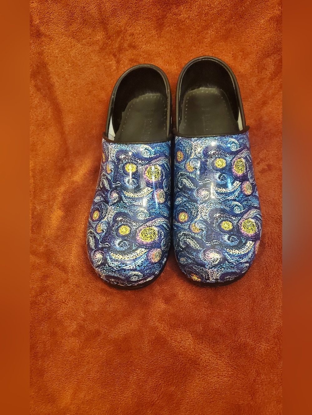 BJORK Artistic Starry Night Painting Clog Shoes